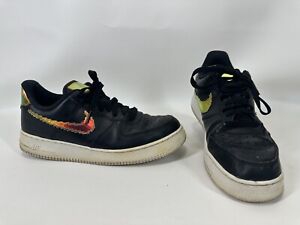 Nike Air Force 1 Low Iridescent Pixel Black Shoes Sneakers Men's 8.5 CV1699-002