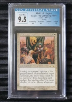Mtg Oath Of Lieges. (CGC) 9.5 Gem Mint! Exodus [1998] - Image 1 of 2