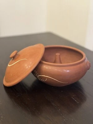 Olla caliente al vapor china Yixing Zisha Redware recipiente de cocina arcilla roja HERMOSO Foto 1 de 4