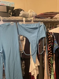 Damenmode Nova 2 teiliges Hosenset hübsch blau Gr. XL - Bild 1 von 2