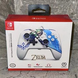 Nintendo Switch PowerA Legend of Zelda Master Sword Attack 10ft Wired Controller - Picture 1 of 5