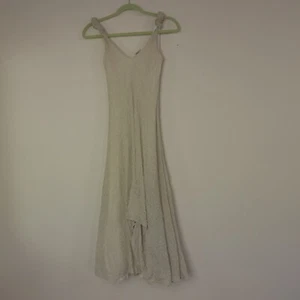 La Bottega Di Brunella Dress Womens Small Beige Tan Crinkled Lagenlook Midi - Picture 1 of 16