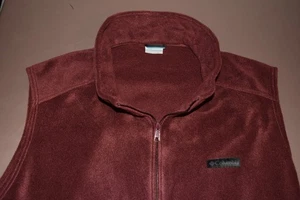 COLUMBIA 4X Men's Full Zip Fleece Vest Brown - Picture 1 of 6