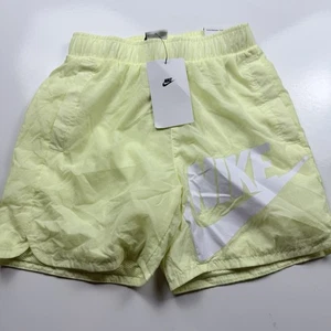 Nike Kinder Standard Fit Shorts gelb weiß Logo Small neu mit Etikett DO6582-331 - Bild 1 von 7