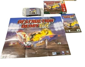 Destruction Derby 64 Nintendo 64 N64 Complete In Box TESTED manual And Poster - Picture 1 of 8