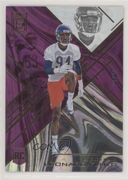 2016 Donruss Elite Elite Rookies Purple /25 Leonard Floyd #105 Rookie RC - Image 1 of 2