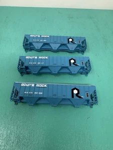 Atlas N - 4750 Hopper - Missing Trucks No Package - Rock Route Set Of 3 - Picture 1 of 3