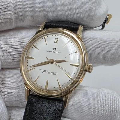 Hamilton Thin-o-Matic Cal 620 Automatic Micro Rotor 17J Swiss Dress Men Watch - Image 1 of 4