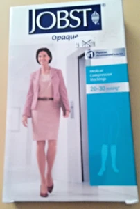 Jobst blickdichte Damen (20-30 mmHg) medizinische Kompressions Kniestrümpfe schwarz Größe M - Bild 1 von 5