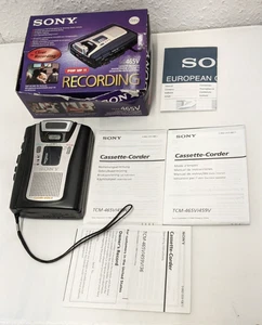 Sony TCM465 Cassette Recorder Pop Up Microphone Boxed - Picture 1 of 17
