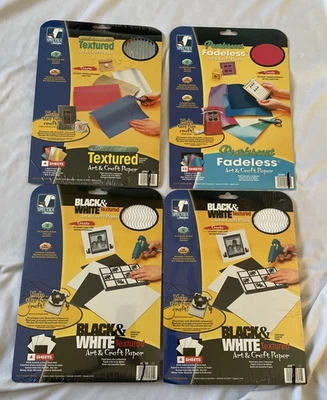 Juegos de papel artístico y artesanal metálico texturizado e indeteble 4 paquetes suministros Foto 1 de 4