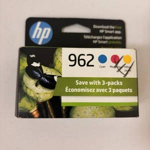 HP 962 Tri-color 3YP00AN Cyan Magenta Yellow Ink Cartridge Genuine Exp 2025 - Picture 1 of 7