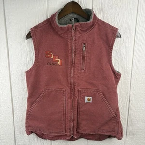 Abrigo Chaleco Forrado Sherpa Y2K Carhartt De Colección “Rosa Rosa” WV001 VRS Mujer Pequeño - Imagen 1 de 8