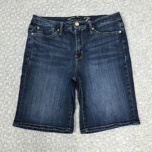 Pantalones Cortos Para Mujer Seven7 14 Azul Místico Bermudas Tiro Medio Elástico Denim Jean Informal - Imagen 1 de 11