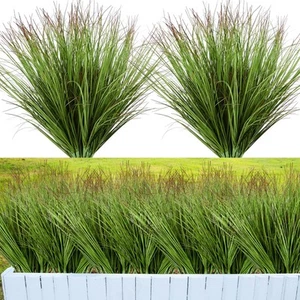 48 Pcs Faux Grass Plants Artificial Shrubs Wheat Grass UV Resistant Fake Gree... - Picture 1 of 6