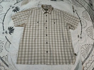 Howler Bros Shirt Mens XL White Gray Plaid Short Sleeve Button Up - Picture 1 of 8