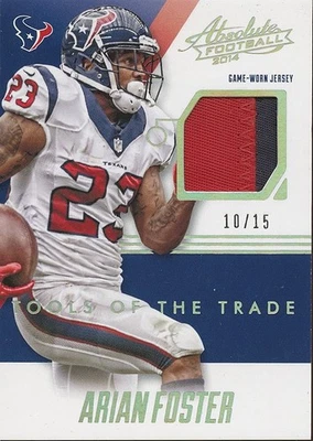 Arian Foster 2014 Absolute Tools Game Worn Patch Houston Texans 10/15 - Image 1 of 2
