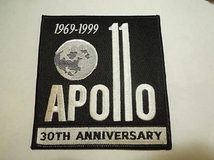 30th Anniversary NASA Space Apollo 11 Moon Landing Iron On Black Patch - Picture 1 of 3