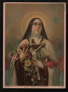 Vintage K.F.Z. No. 0185 Sancta Teresia A Jesu Infante Religious Print (403183) - Bild 1 von 2