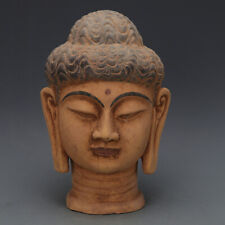 Exquisite Old Chinese porcelain Tang Sancai handmade Buddha head statue 6059
