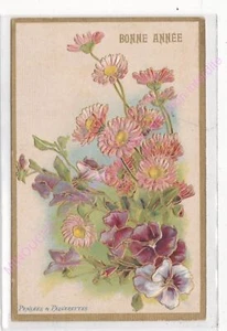CPA FANTASY GAUFREE Happy New Year Thoughts Daisies - Picture 1 of 2