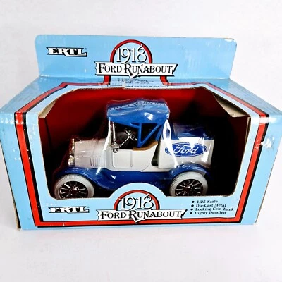 Ertl 1918 Ford Runabout Die Cast Metal Coin Bank 1/25 Scale 1988 USA Made - Image 1 of 4