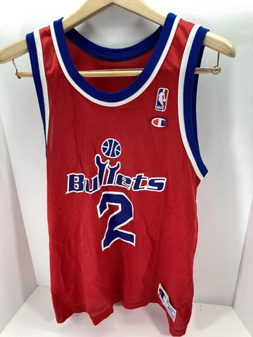Washington Bullets Chris Webber #2  Champion Jersey Mens Sz 40 Red  Vintage USA Cover