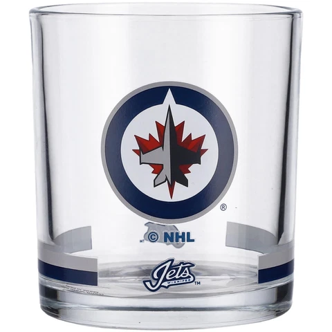 Winnipeg Jets 10oz. Banded Rocks Glass Cover