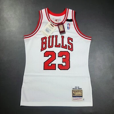100% Authentic Michael Jordan Mitchell Ness 91 92 The Shrug Bulls Jersey 40 M - Image 1 of 4