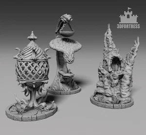 Light set D&D miniature unpainted resin model approx 32 mm scale 3D Fortress - Picture 1 of 1