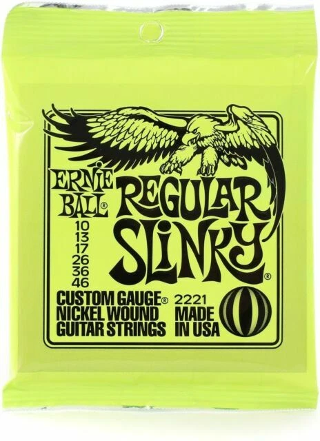 Ernie Ball 2221 Regular Slinky Electric Guitar Strings 10-46