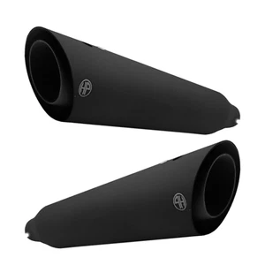 Muffler Exhaust Motorcycle HARLEY SPORTSTER IRON XL 883 slip-on Silencer BLACK - Foto 1 di 7