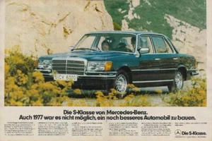 Mercedes-Benz S-Klasse (W116) - Reklame Werbeanzeige 1977 (1) - Bild 1 von 1