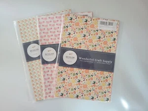 Seasonal Multi-Color 8x12 Inch Texture Faux Leather Sheets, Brand New, 3 packs - Picture 1 of 6
