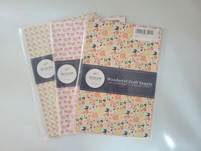 Hojas de imitación de cuero con textura multicolor de temporada de 8x12 pulgadas, nuevas, paquetes de 3 Foto 1 de 4