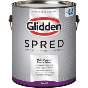 Glidden Spred Interior Paint + Primer Eggshell White & Pastel Base 1 Gallon - Picture 1 of 1