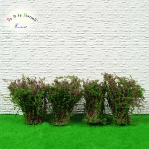 4 Dollhouse Window Box Layout Scenery Landscape Model Ground Cover Flower Purple - Picture 1 of 4