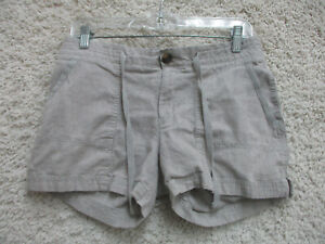 Columbia Shorts Small Adult Beige Chino Pockets 5" Inseam Hemp Blend Womens S