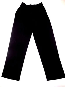 Pantalones de carrera negros para mujer RN# 70643 poliéster talla 8 cremallera trasera - Imagen 1 de 9