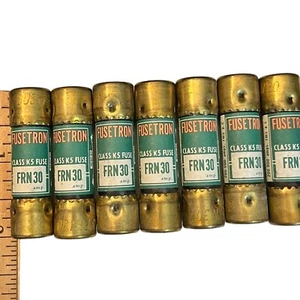 (7) Fusetron FRN 30 Amp 250 Volt Class K5 Fuse Bussmann MFG. St Louis, Mo. - Picture 1 of 7