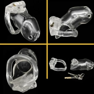 Chastity Device Bird Cage HT V3 + 4 Rings Locking Design Male Biosourced Resin - Picture 1 of 15