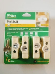 Whitco 4 x Window Lock 4 Cylinder For Timber Aluminium Cream Primrose - Picture 1 of 3