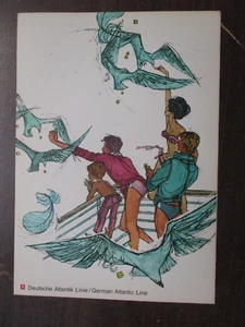 DE COLECCIÓN SUN-WAY S.S. HANSEATIC CRUCERO MENÚ FEBRERO 1968 GAVIOTAS DE LAS INDIAS OCCIDENTALES - Imagen 1 de 3