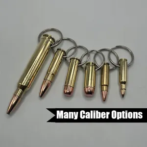Bullet Keychain - MANY CALIBER OPTIONS - Made from real bullets