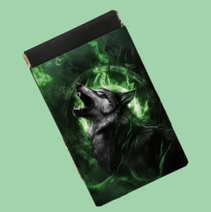CARTERA LOBO, MONEDERO, FUNDA DE TELÉFONO, BOLSA DE MAQUILLAJE, BOLSA DE ASEO, ESTUCHE DE CRISTAL, UNISEX - Imagen 1 de 6