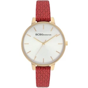 Reloj BCBG para mujer BCBGeneration tono dorado correa de cuero rojo GN5104855 - Imagen 1 de 2