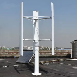 5000W Vertikal Windkraftanlage 48V 220V Windgenerator 5KW Blätter 3.2M Windräder - Bild 1 von 7