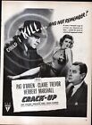 1946 RKO RADIO PICTURES AD -- CRACK-UP with Pat O'Brien, Claire Trevor 