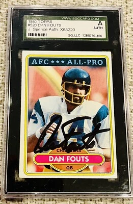 DAN FOUTS 1980 TOPPS SIGNED CARD PERFECT AUTOGRAPH JSA - Image 1 of 2
