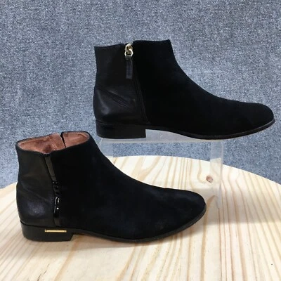Botas Louise Et Cie para mujer 8,5 M Tallie informales cremallera lateral botín al tobillo gamuza negra Foto 1 de 4